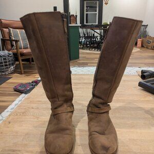 Women's Teva Mid Length Boots - Size 7.5 Brown Leather